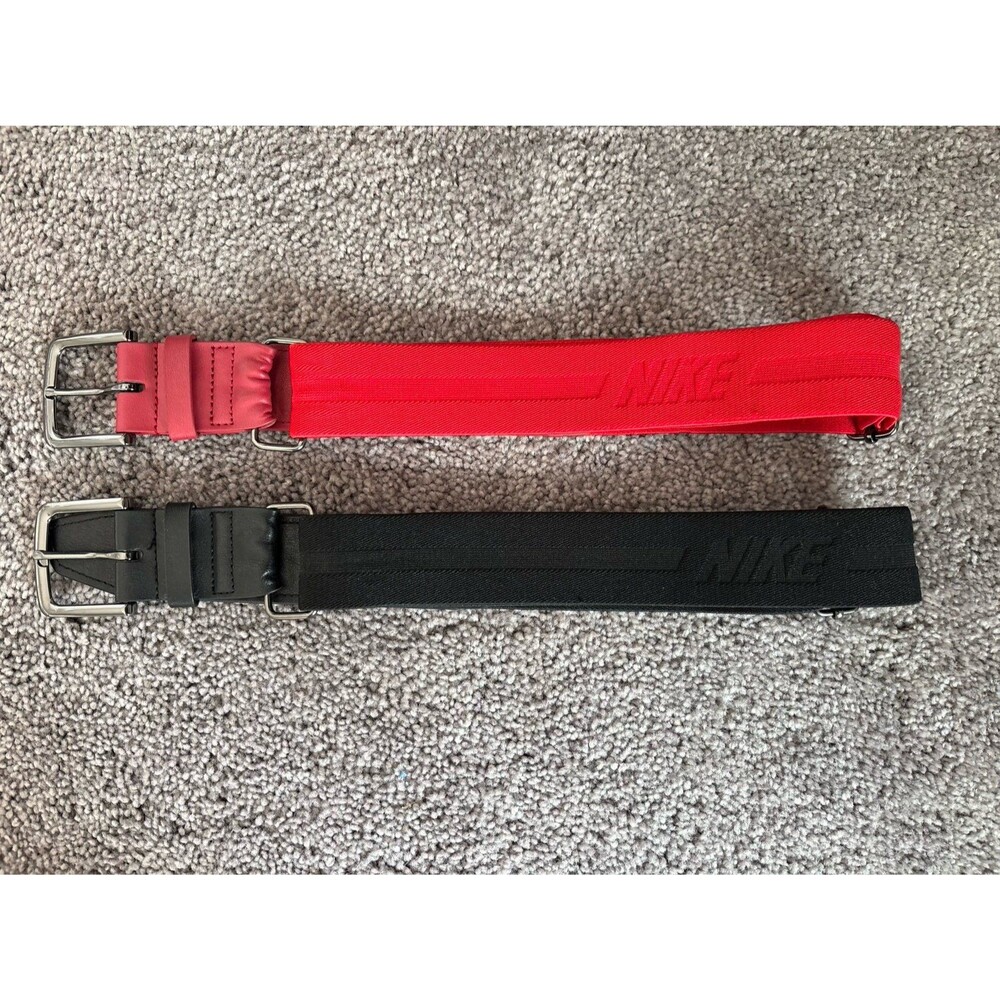 Youth Nike Red and Black Elastic Baseball Belts One Size  (2)